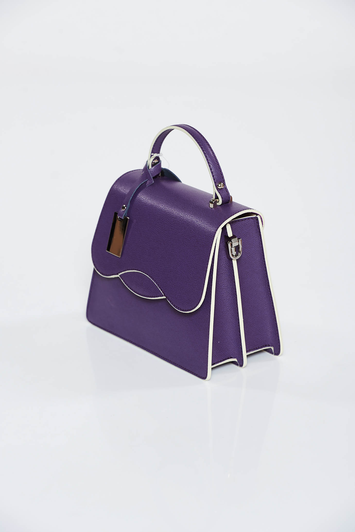 Purple casual bag leather long handle and short handle 2 - StarShinerS.com