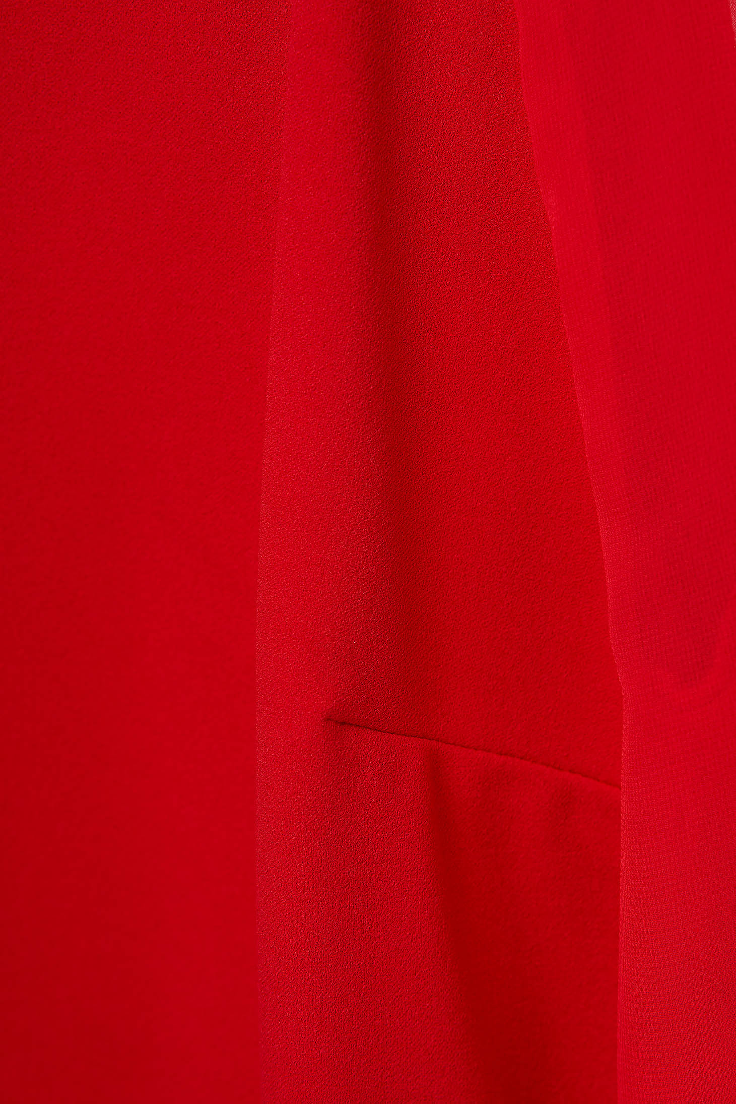 Bluza dama din crep rosie mulata cu maneci din voal bufante - StarShinerS 4 - StarShinerS.ro