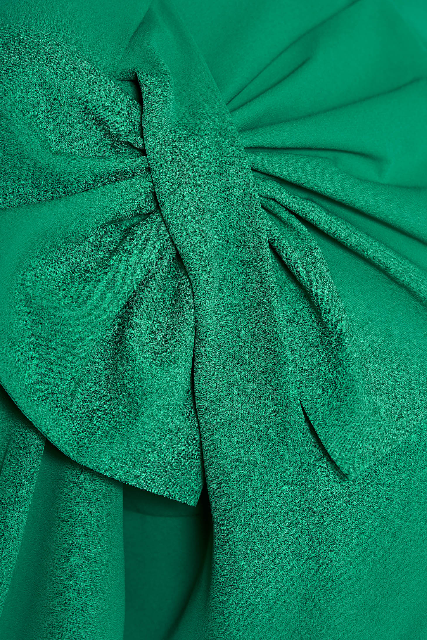 LaDonna green women`s blouse elegant flared airy fabric with inside lining bow accessory 4 - StarShinerS.com