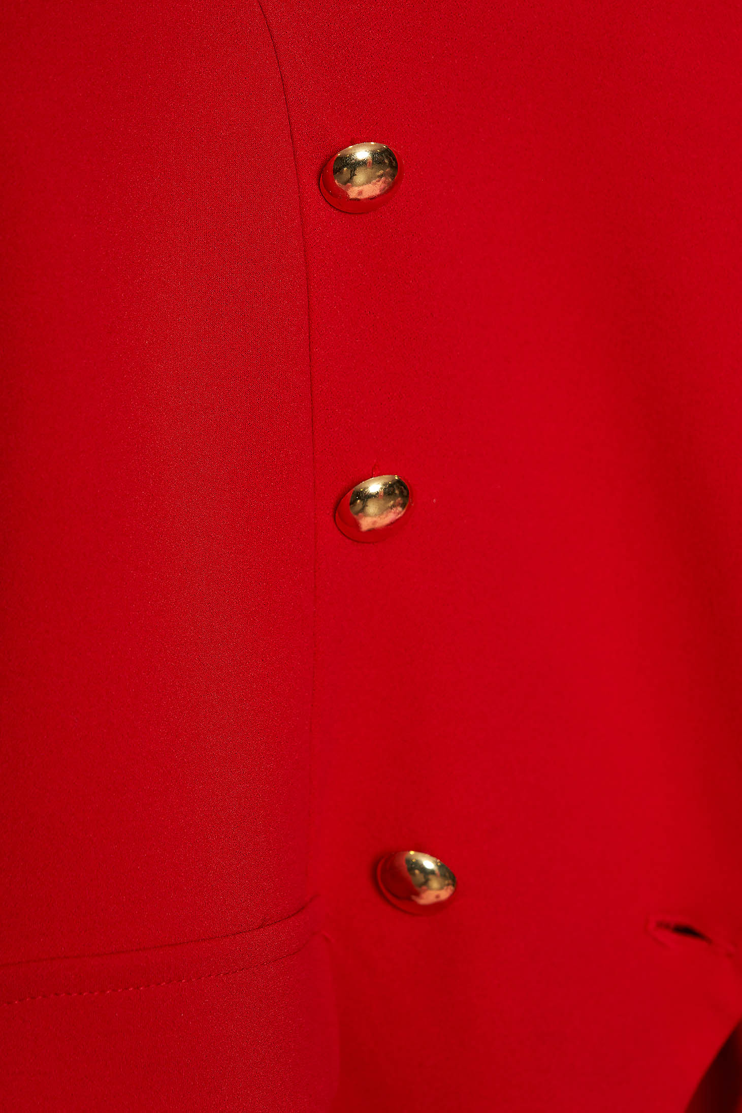 Karcsusított szabás gombokkal zárható piros női kosztüm 6 - StarShinerS.hu