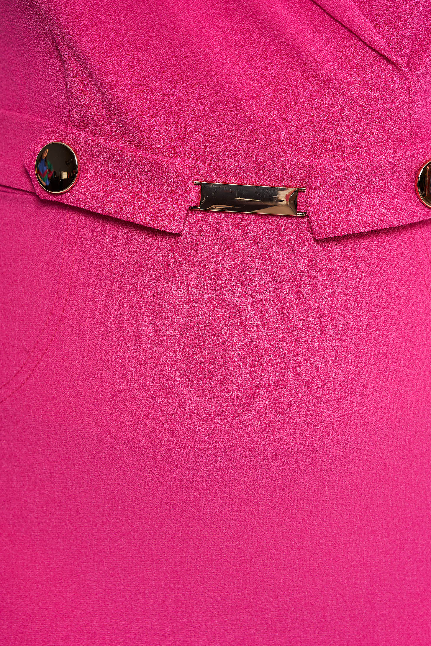 StarShinerS pink elegant midi pencil dress scuba with metal accessories
