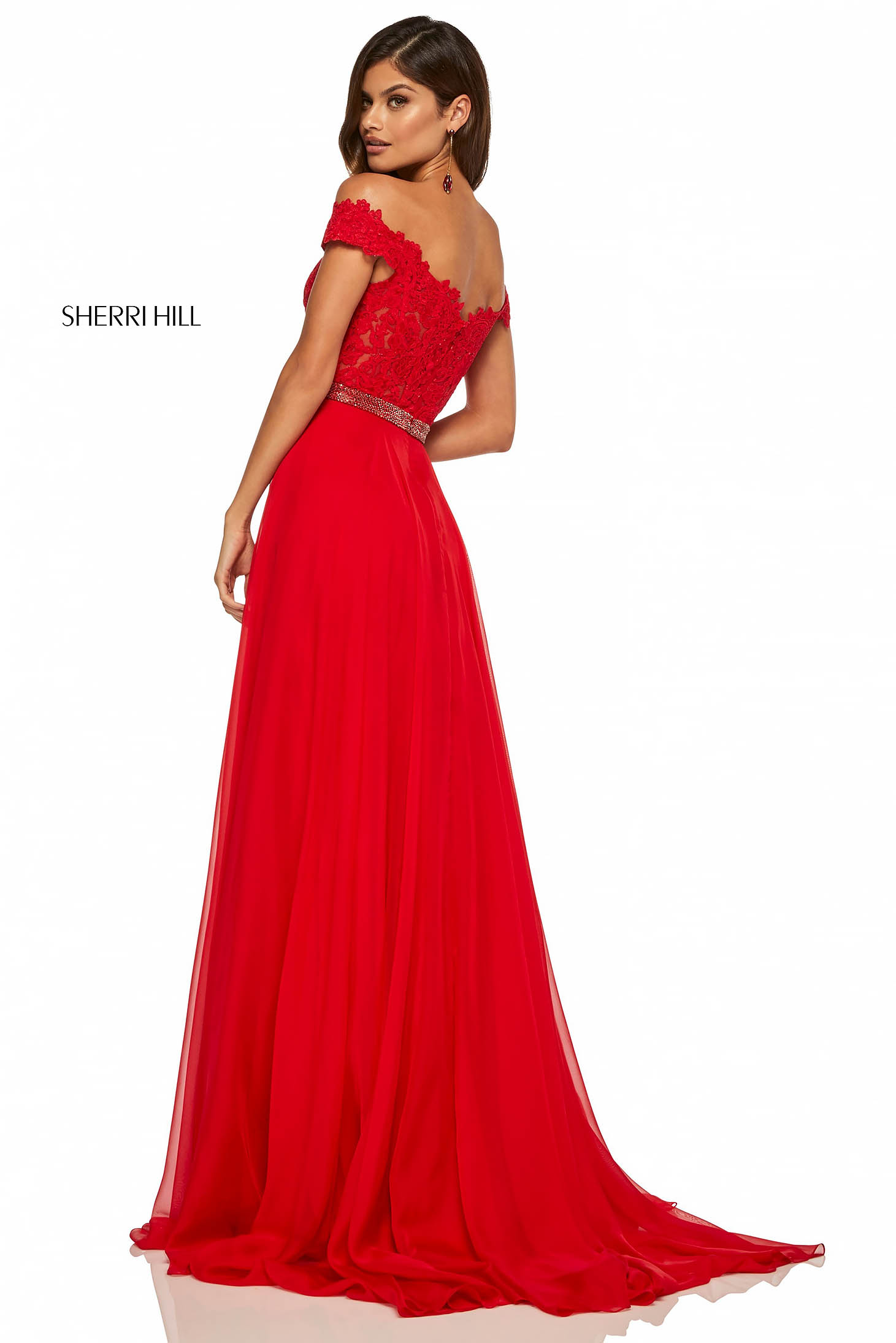 Sherri Hill 52729 Red Dress 2 - StarShinerS.com