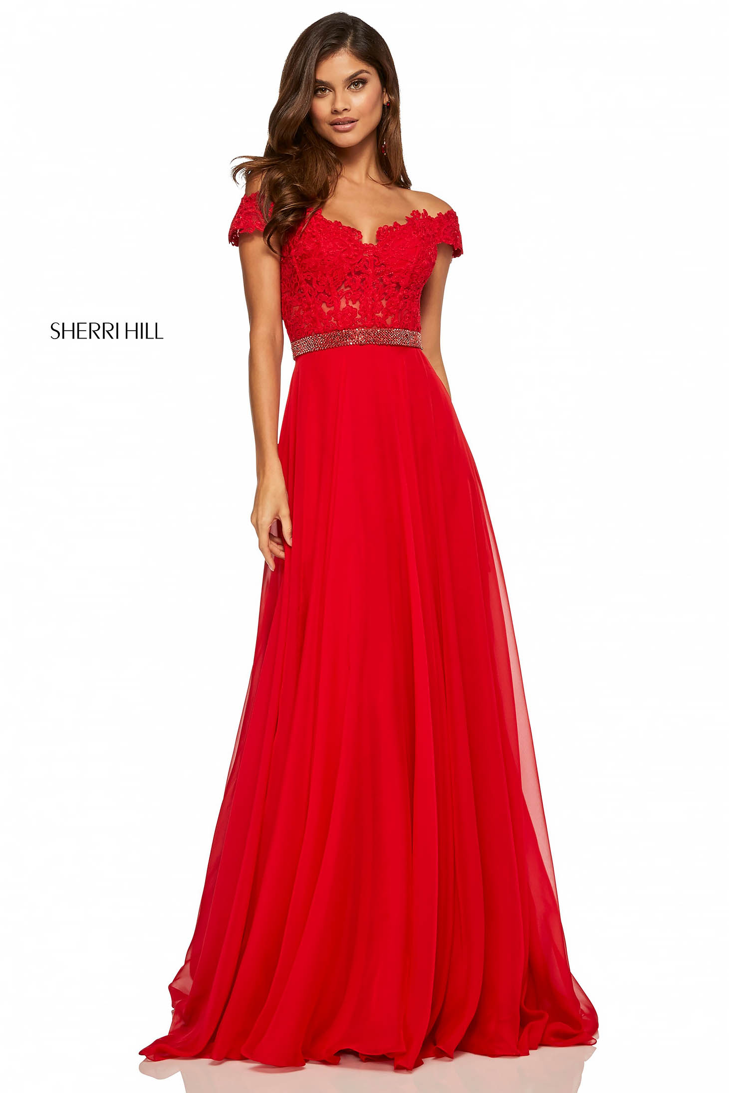 Sherri Hill 52729 Red Dress 3 - StarShinerS.com