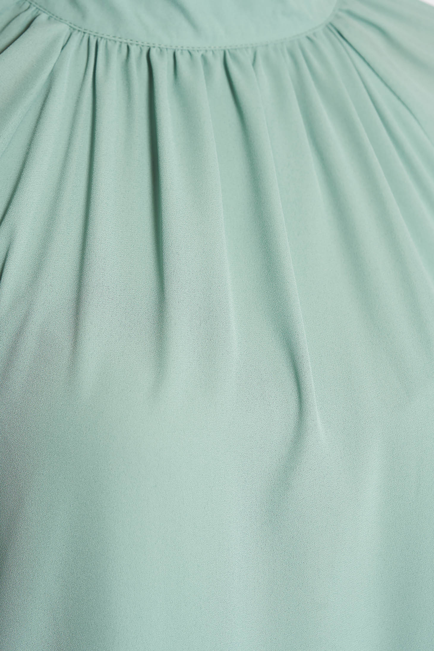 StarShinerS lightgreen elegant flared women`s blouse from veil fabric ...
