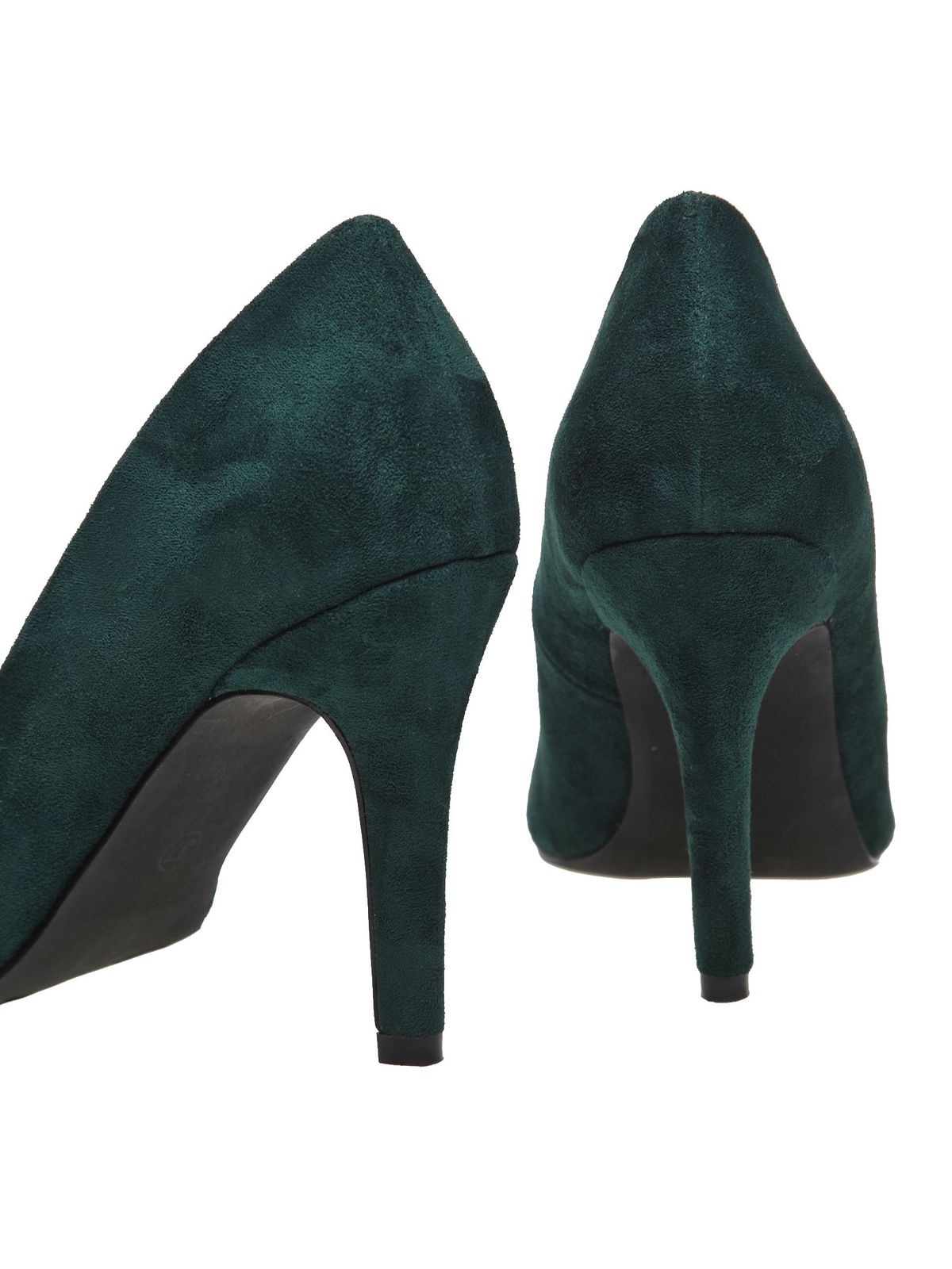 Top Secret green office shoes slightly pointed toe tip from velvet fabric 6 - StarShinerS.com