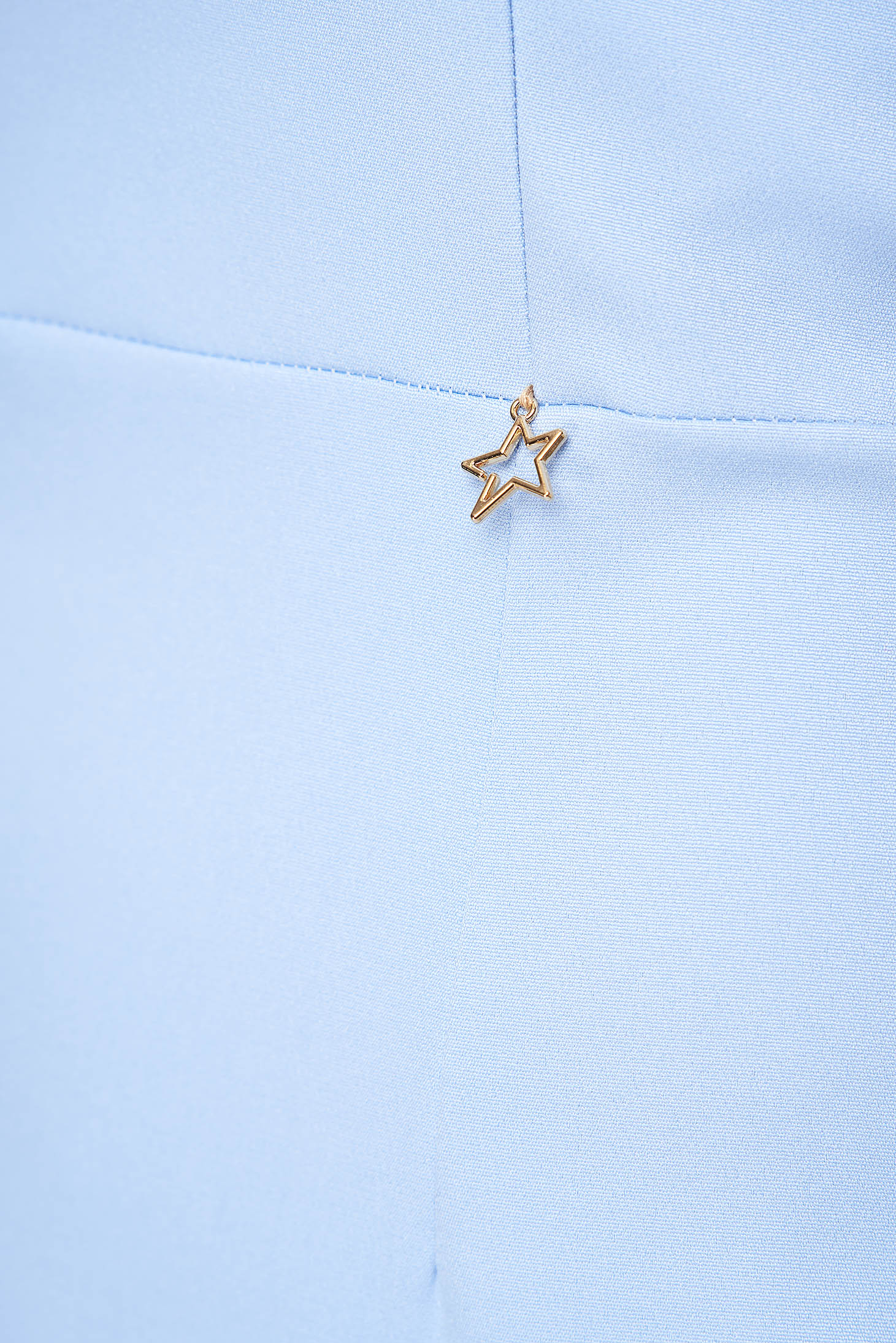 Rochie din stofa usor elastica albastru-deschis tip creion fara maneci - StarShinerS 6 - StarShinerS.ro