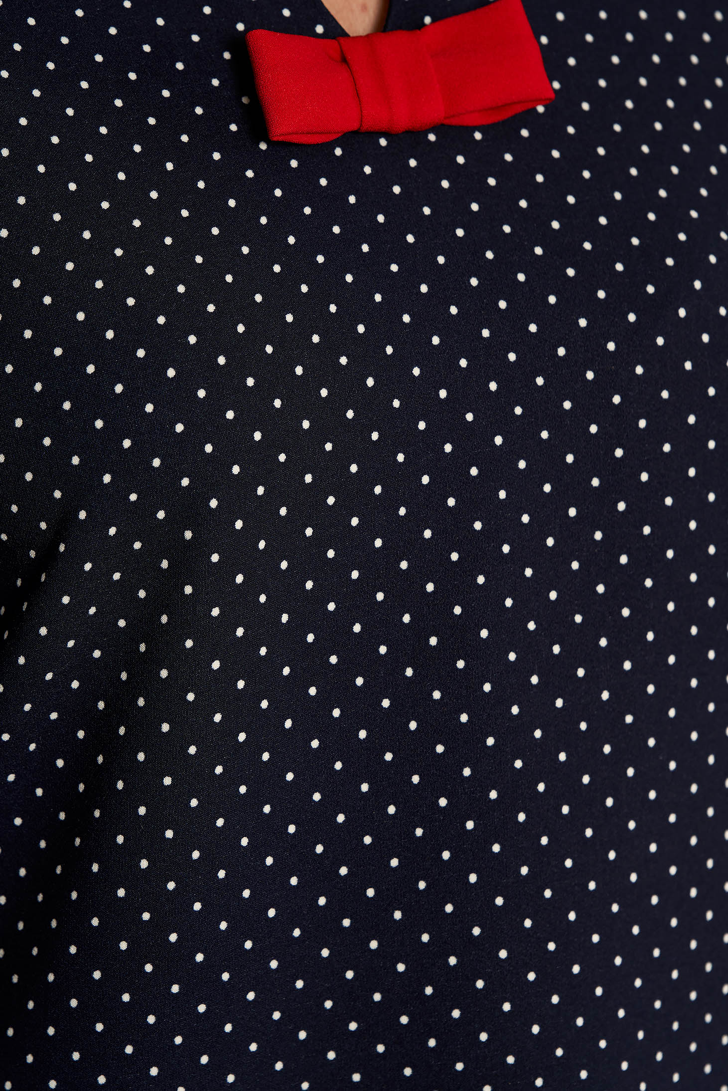 Fofy darkblue elegant daily a-line dress bow accessory 4 - StarShinerS.com