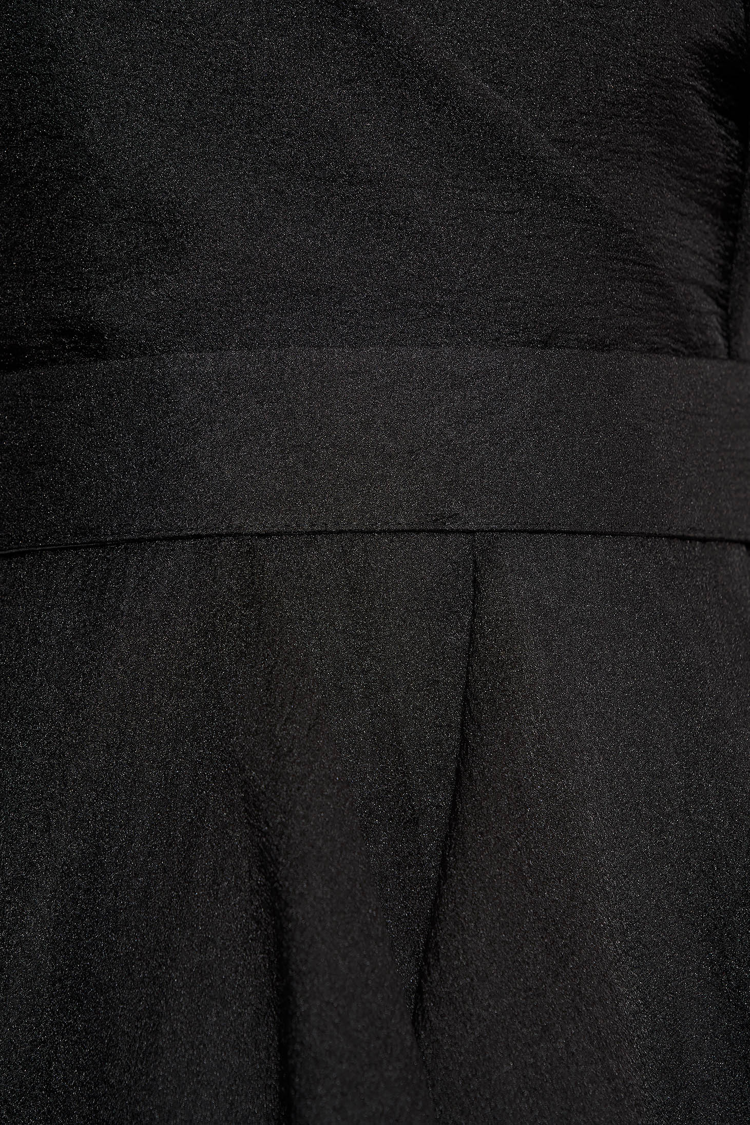Fekete Ana Radu luxus egy vállas deréktól bővülő szabású ruha béléssel övvel ellátva 4 - StarShinerS.hu