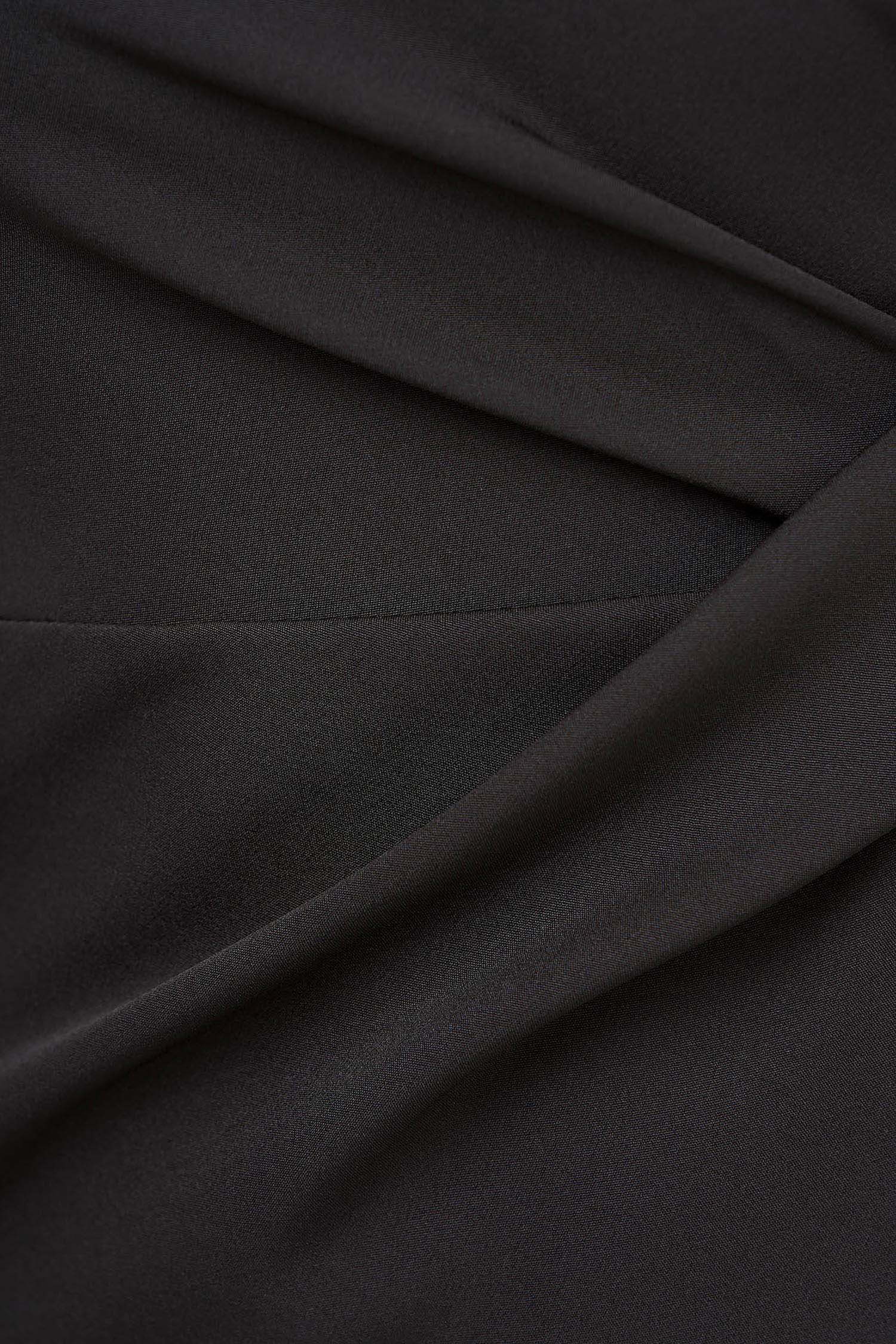 Rochie din stofa usor elastica neagra midi tip creion crapata pe picior - StarShinerS 5 - StarShinerS.ro