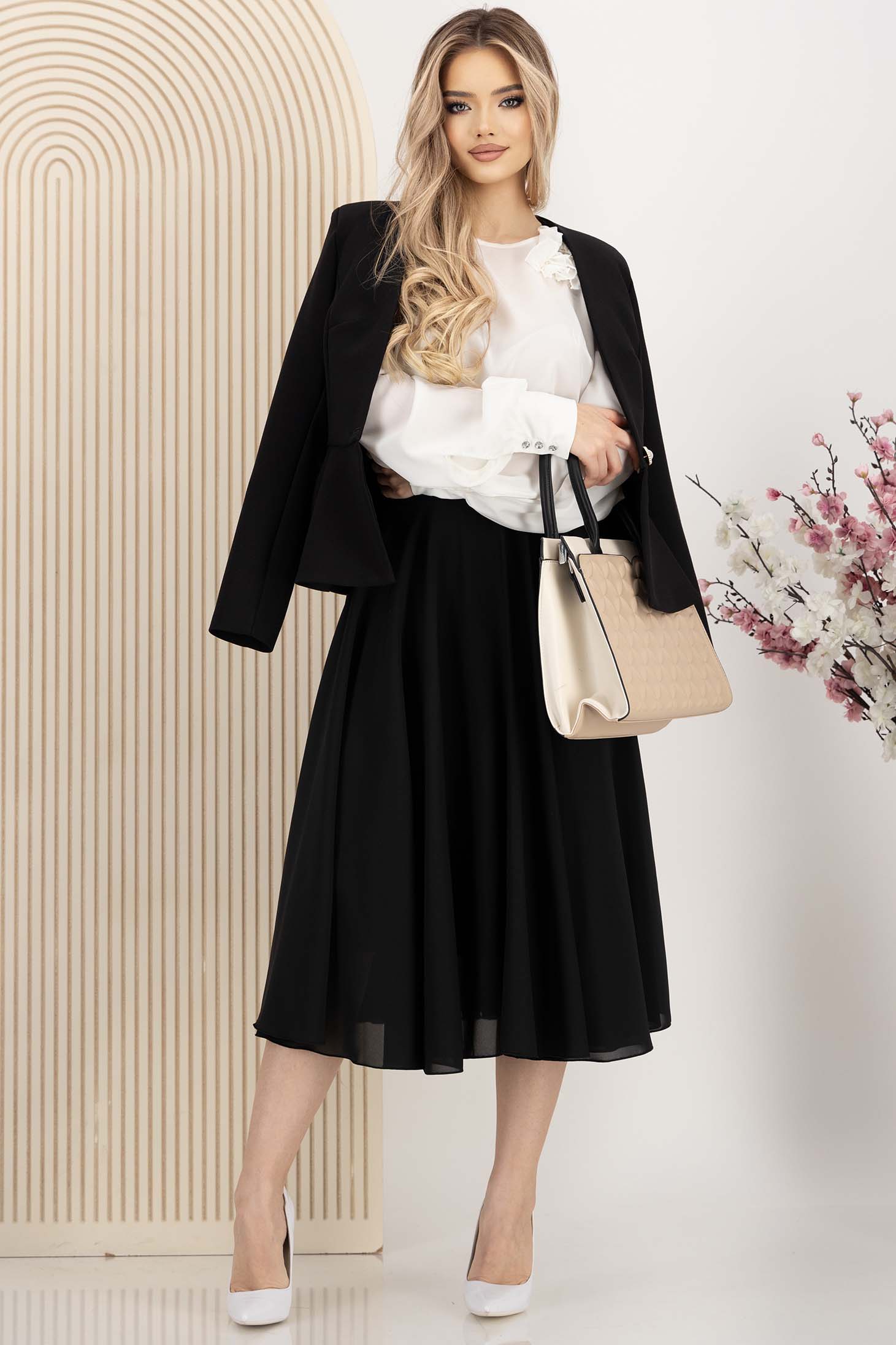 StarShinerS midi cloche veo crno suknja 2 - StarShinerS.hr