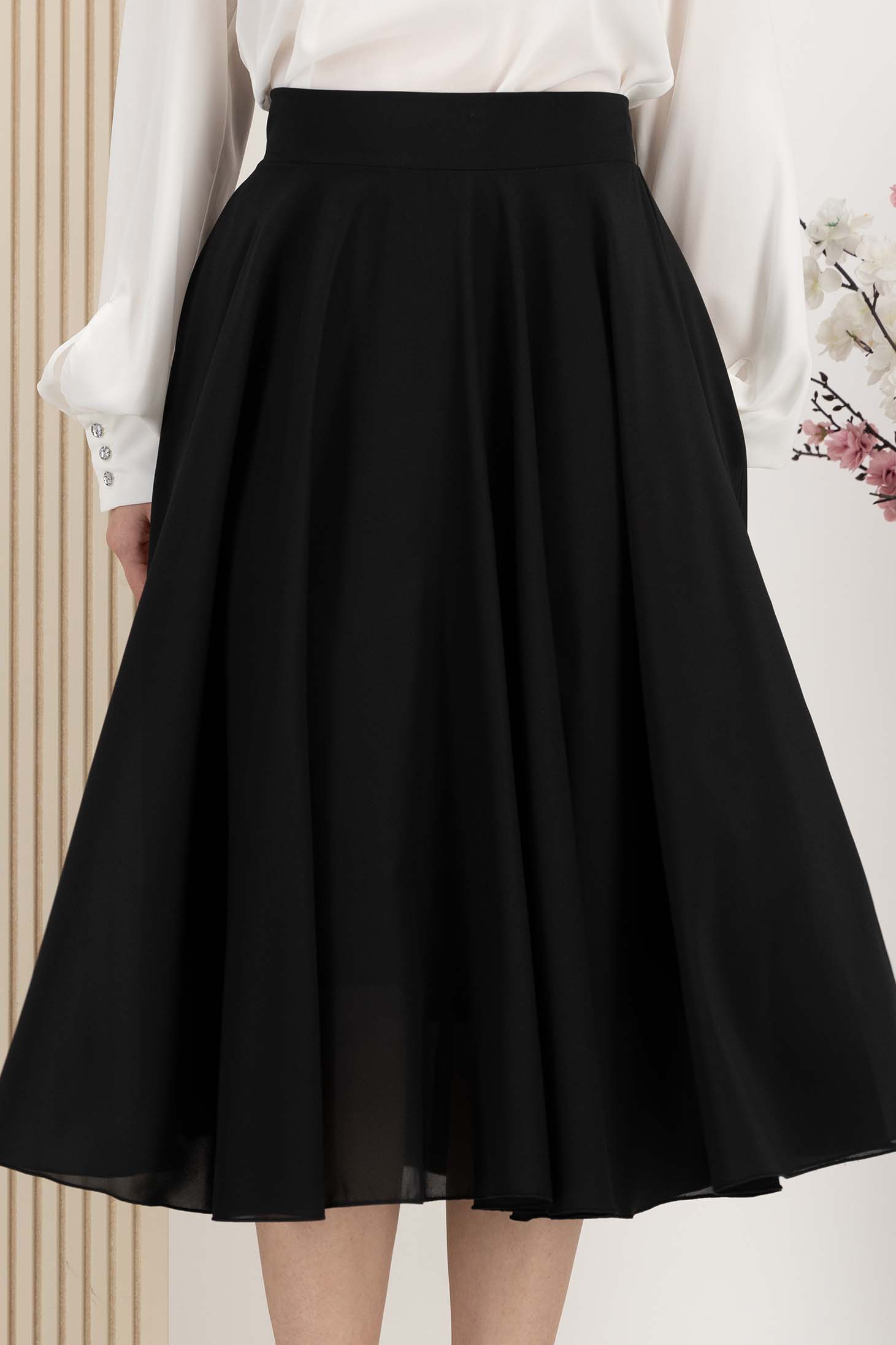 StarShinerS midi cloche veo crno suknja 3 - StarShinerS.hr