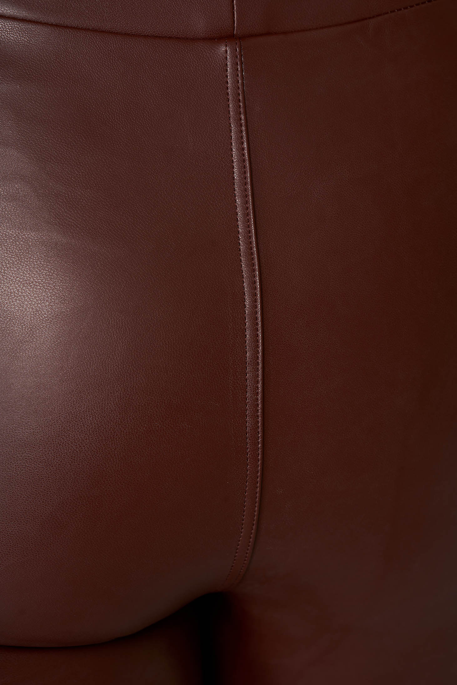 From ecological leather high waisted elastic waist burgundy tights 5 - StarShinerS.com