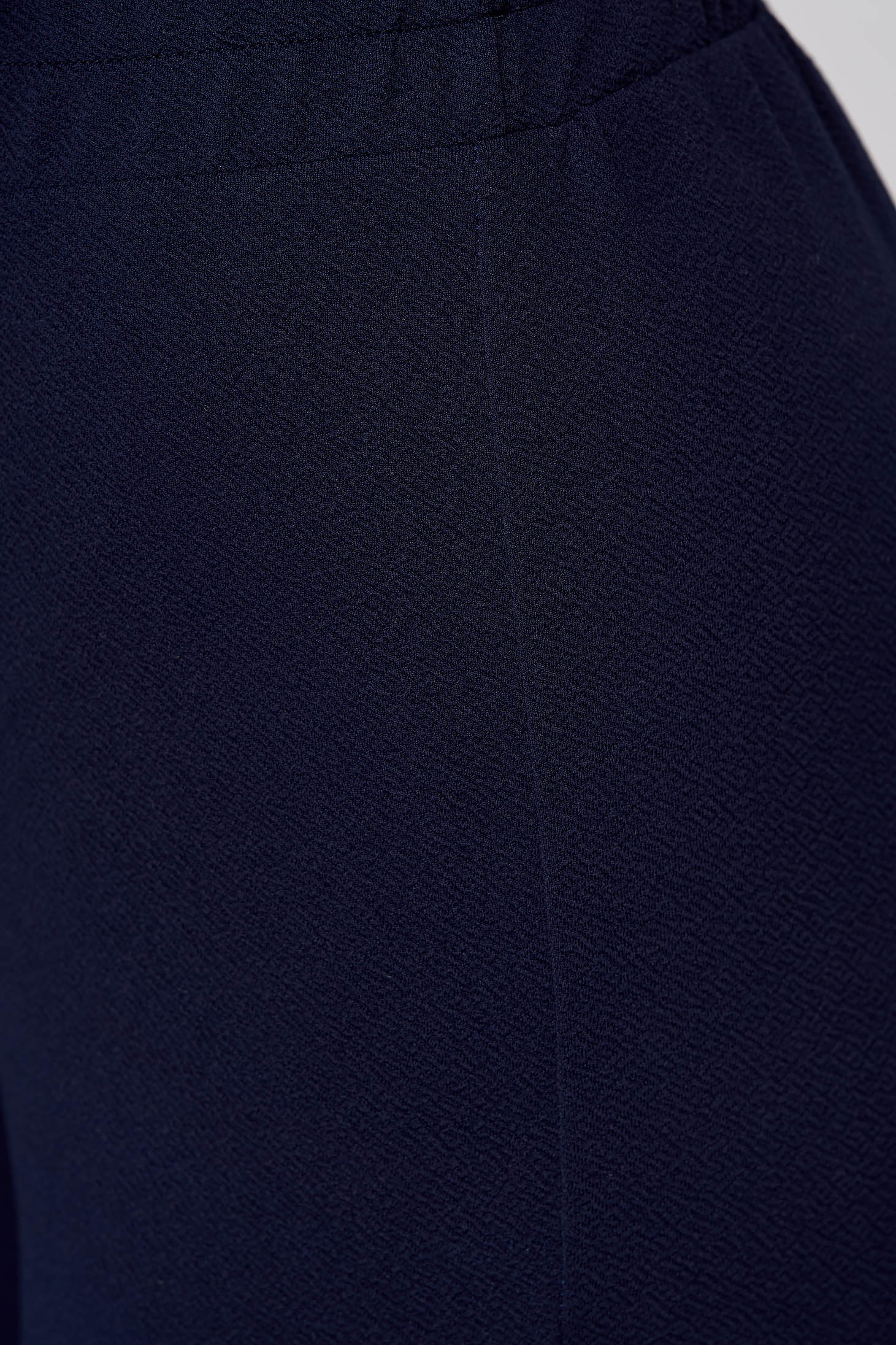 Sötétkék StarShinerS gumírozott derekú kónikus sportos nadrág rugalmas anyagból 5 - StarShinerS.hu