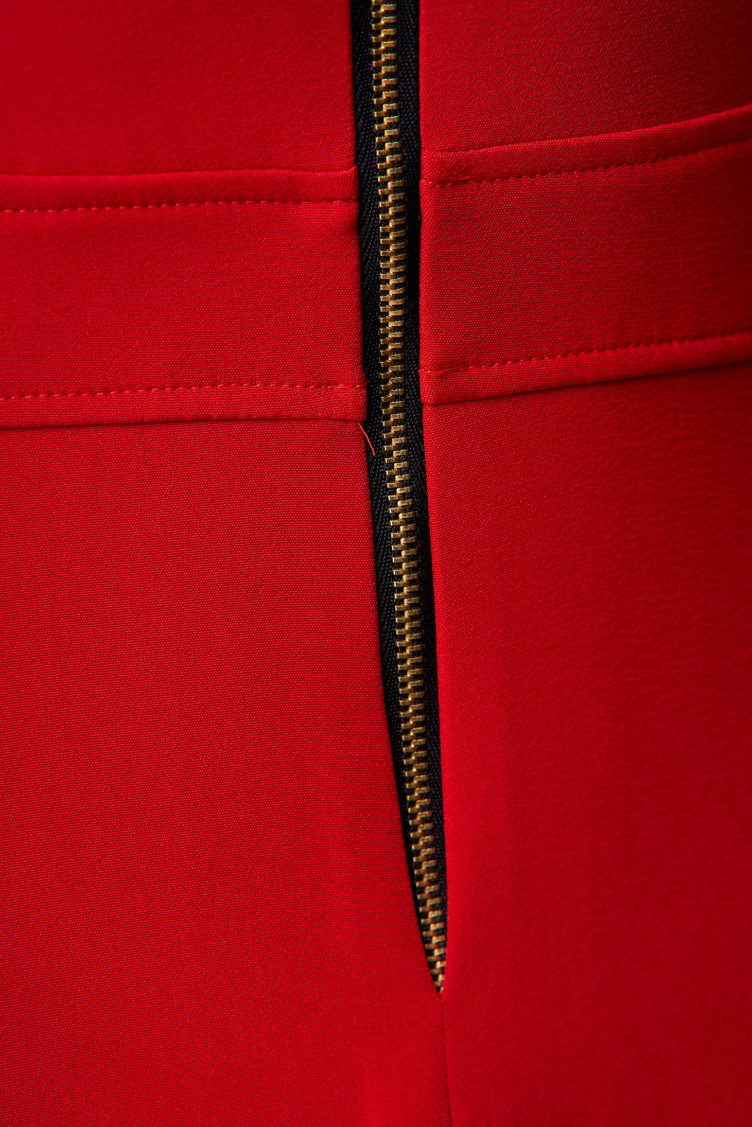 Rochie StarShinerS rosie scurta din stofa usor elastica cu croi in a si buzunare 4 - StarShinerS.ro