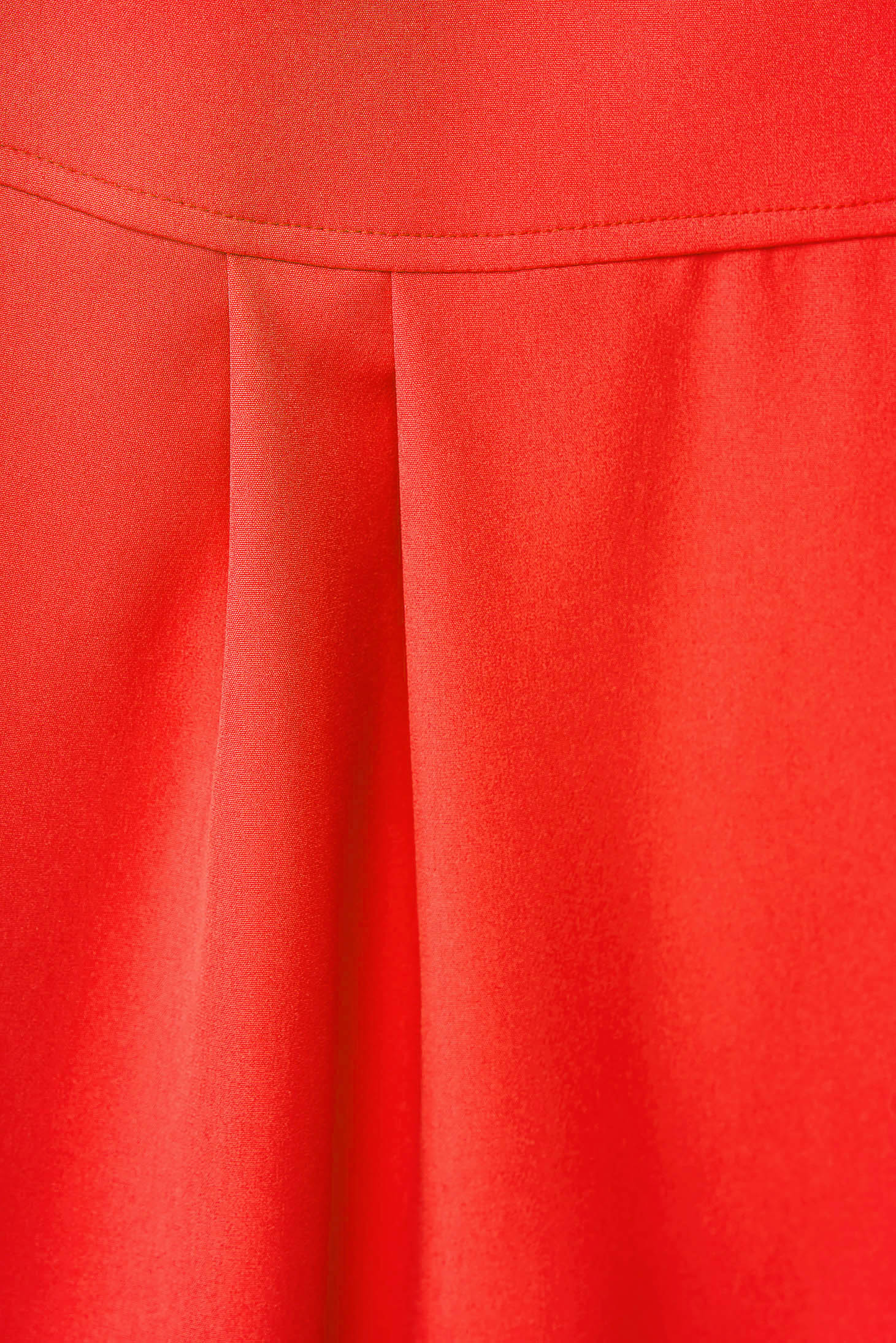 Narancssárga StarShinerS a-vonalú rövid zsebes ruha enyhén rugalmas szövetből 4 - StarShinerS.hu