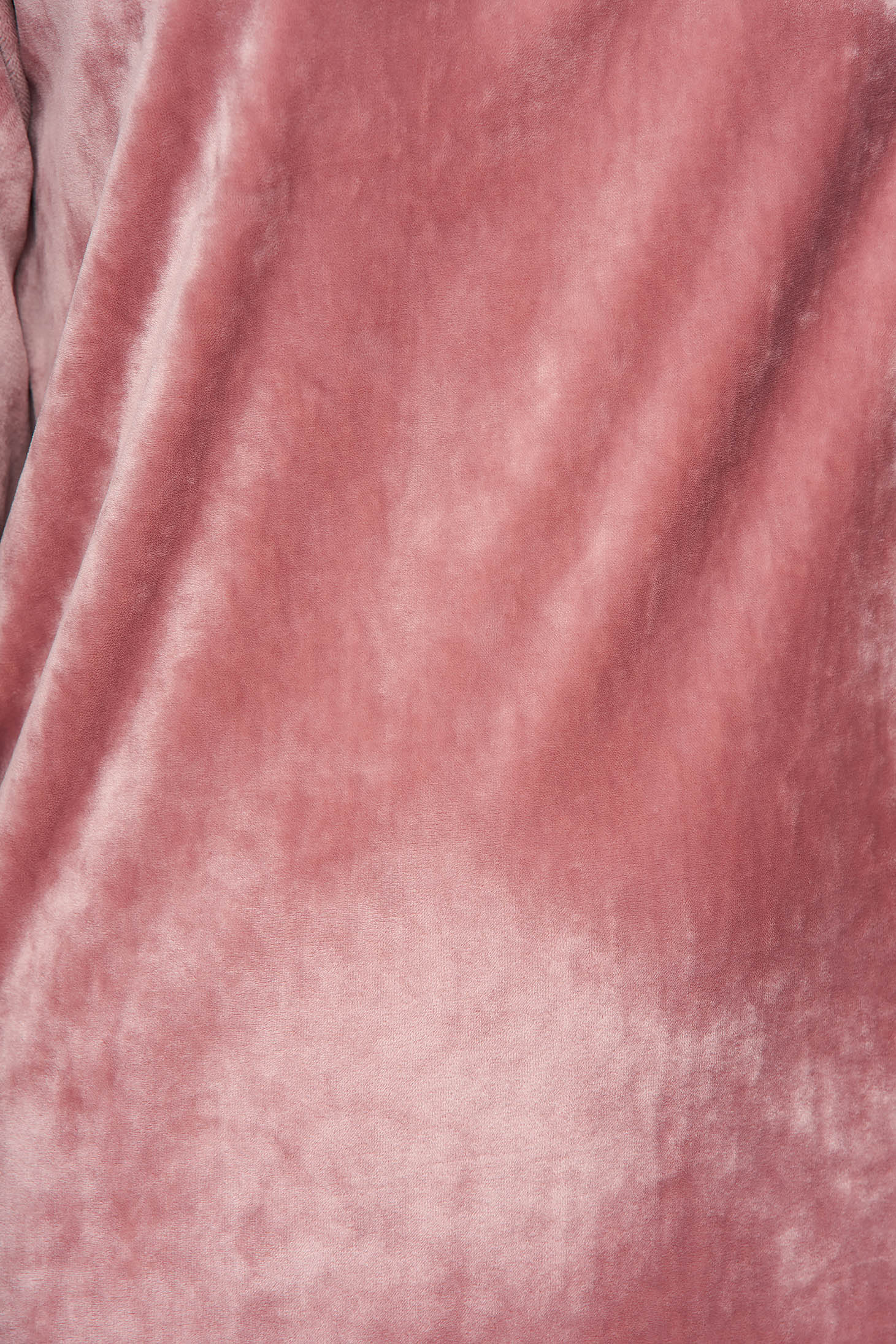 Púder rózsaszínű oldalt felsliccelt egyenes ruha bársonyból - StarShinerS 4 - StarShinerS.hu