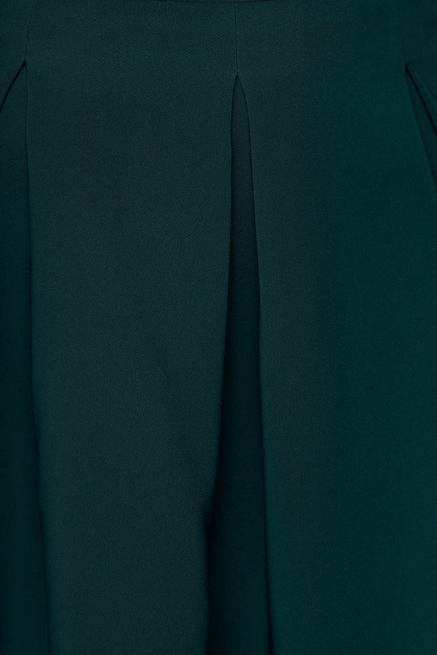 Darkgreen casual cloche skirt slightly elastic fabric medium waist 5 - StarShinerS.com
