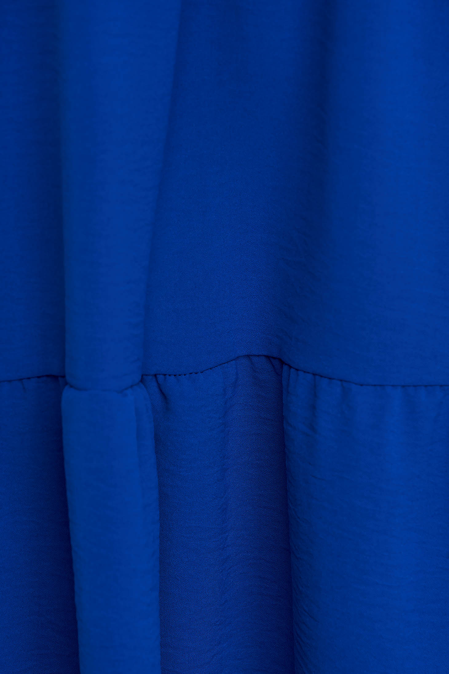 Fodros midi bő szabású kék ruha vékony anyagból 4 - StarShinerS.hu