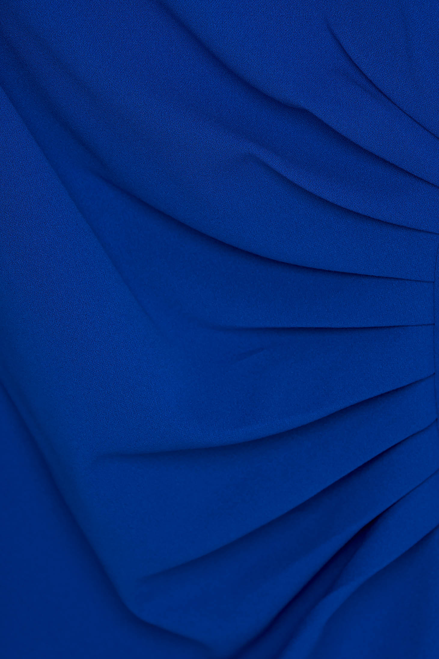 Rochie din crep albastra scurta tip creion cu pliuri de material - Lady Pandora 4 - StarShinerS.ro