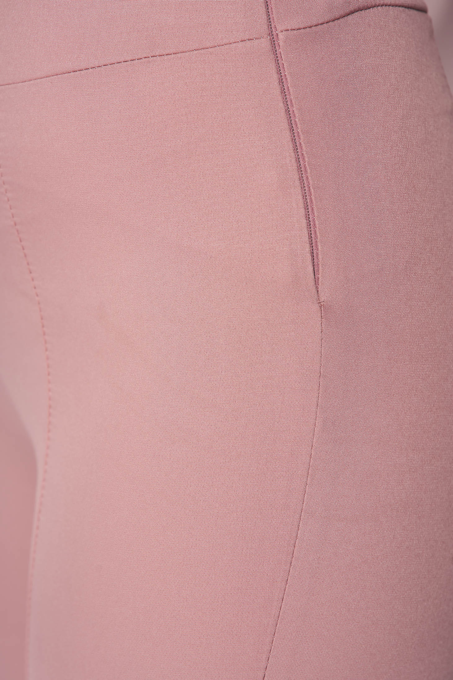 Púder rózsaszínű elegáns magas derekú kónikus nadrág szövetből 5 - StarShinerS.hu