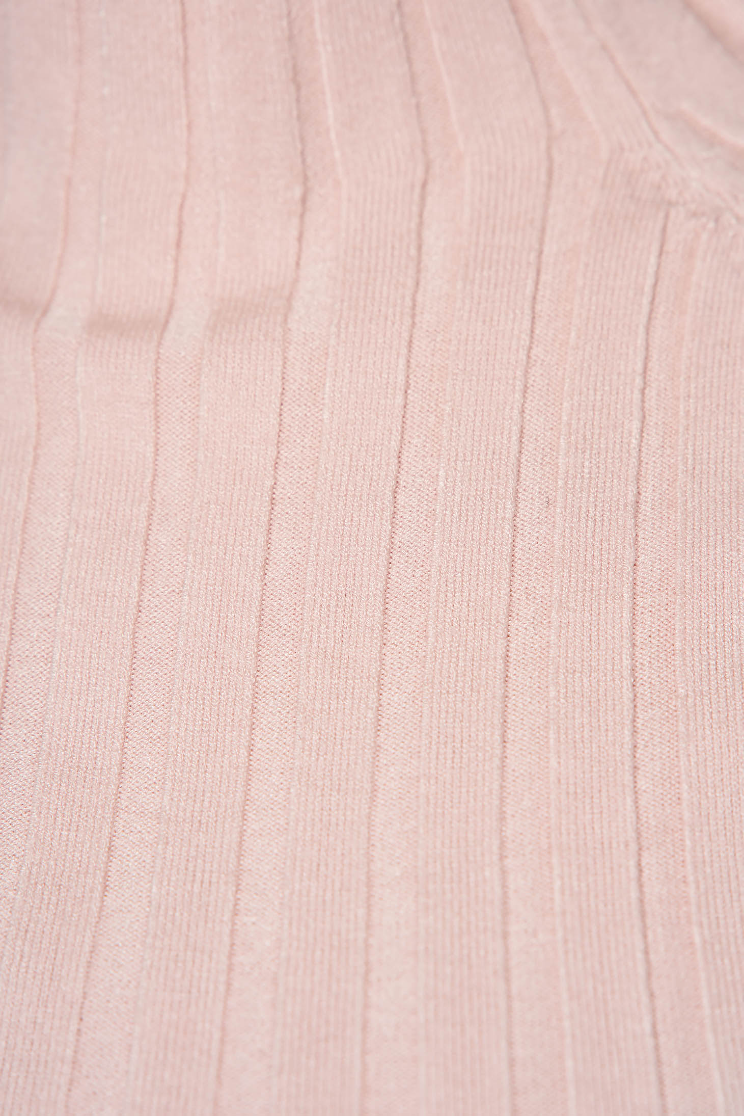 Lightpink women`s blouse knitted tented with turtle neck 4 - StarShinerS.com