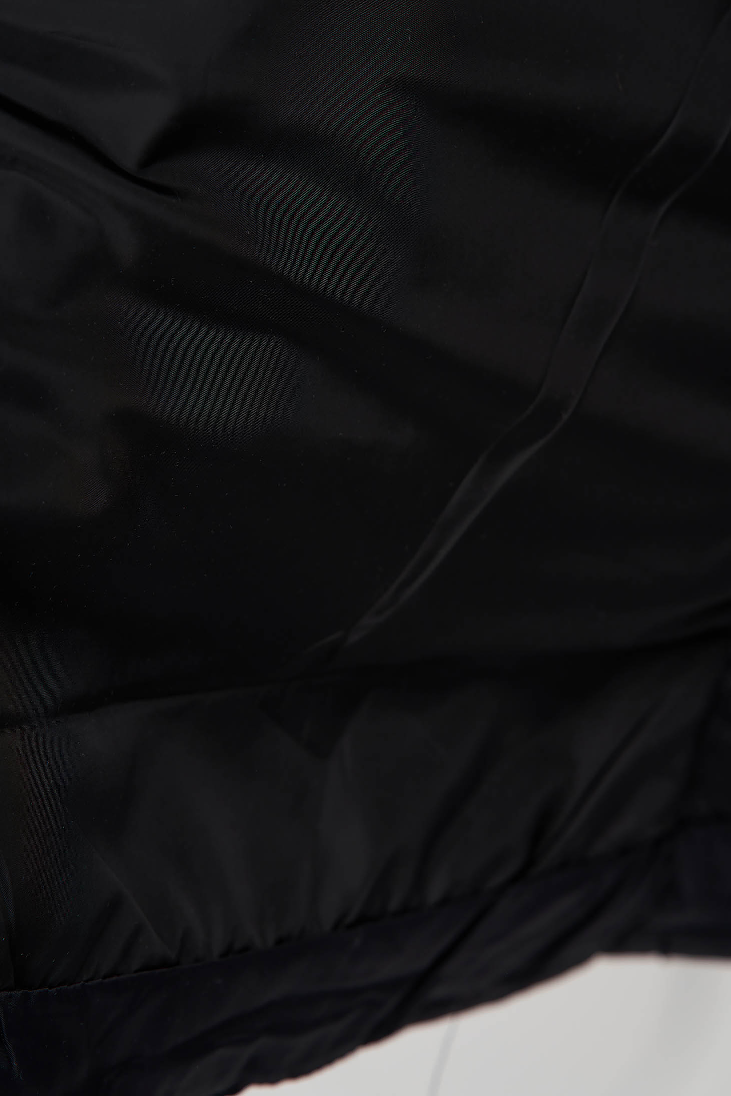 Black jacket short cut tented from slicker thin fabric 5 - StarShinerS.com