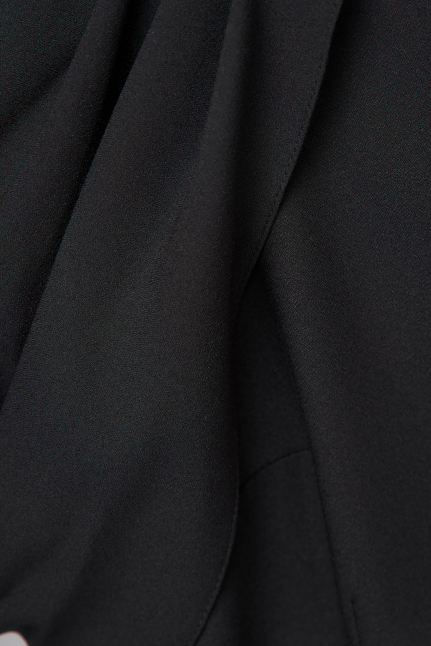 Fekete alkalmi midi ceruza ruha rugalmas szövetből, kivágott hát és vállrészel 4 - StarShinerS.hu