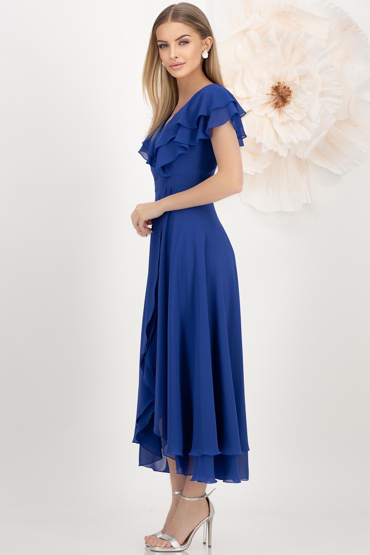 StarShinerS plava haljina cloche veo midi 2 - StarShinerS.hr