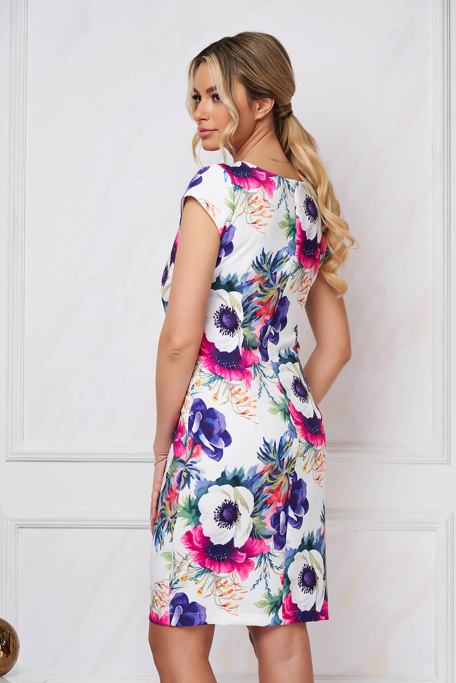 - StarShinerS dress short cut straight with floral print cloth 2 - StarShinerS.com