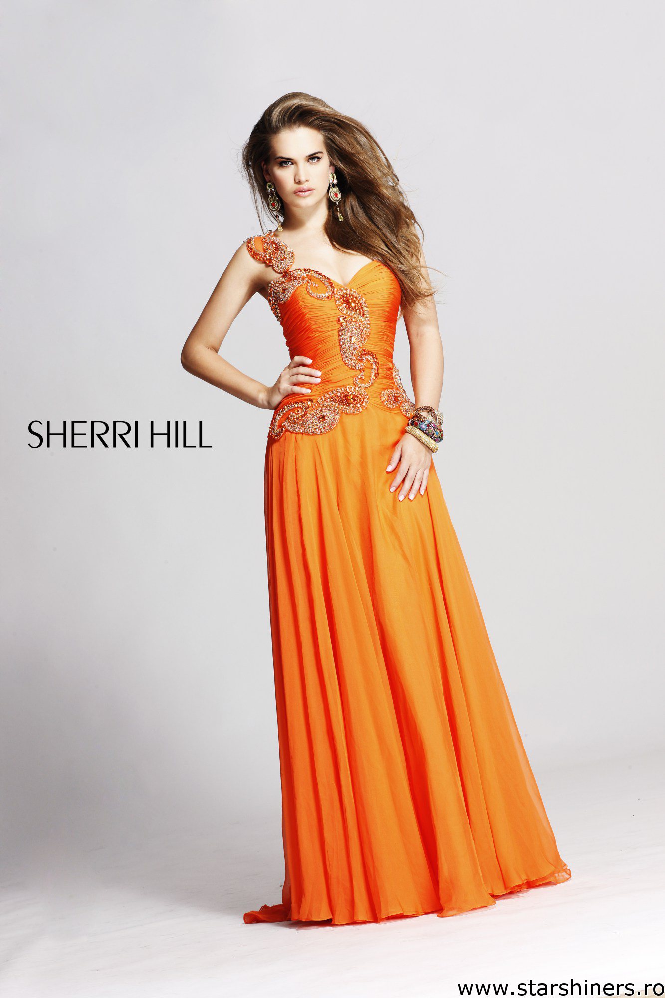 sherri hill orange dress